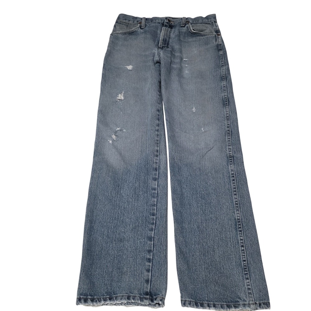 Wrangler 13MWZ Jeans‎ Mens 34x32 Blue Cowboy Cut Original Fit Straight Leg Denim